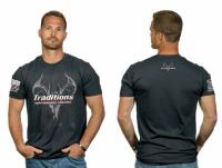 Traditions Nineline Black Short Sleeve T-Shirt With Traditions Logo Men's Small A100NSSBS