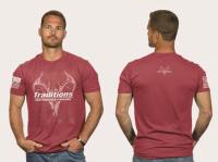 Traditions Nineline Red Short Sleeve T-Shirt With Traditions Logo Men's Small A100NSSRS