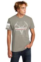 Traditions Nineline Gray Short Sleeve T-Shirt With Traditions Logo Men's Small A100NSSGS