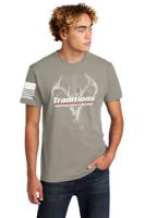 Traditions Nineline Gray Short Sleeve T-Shirt With Traditions Logo Men's Medium A100NSSGM