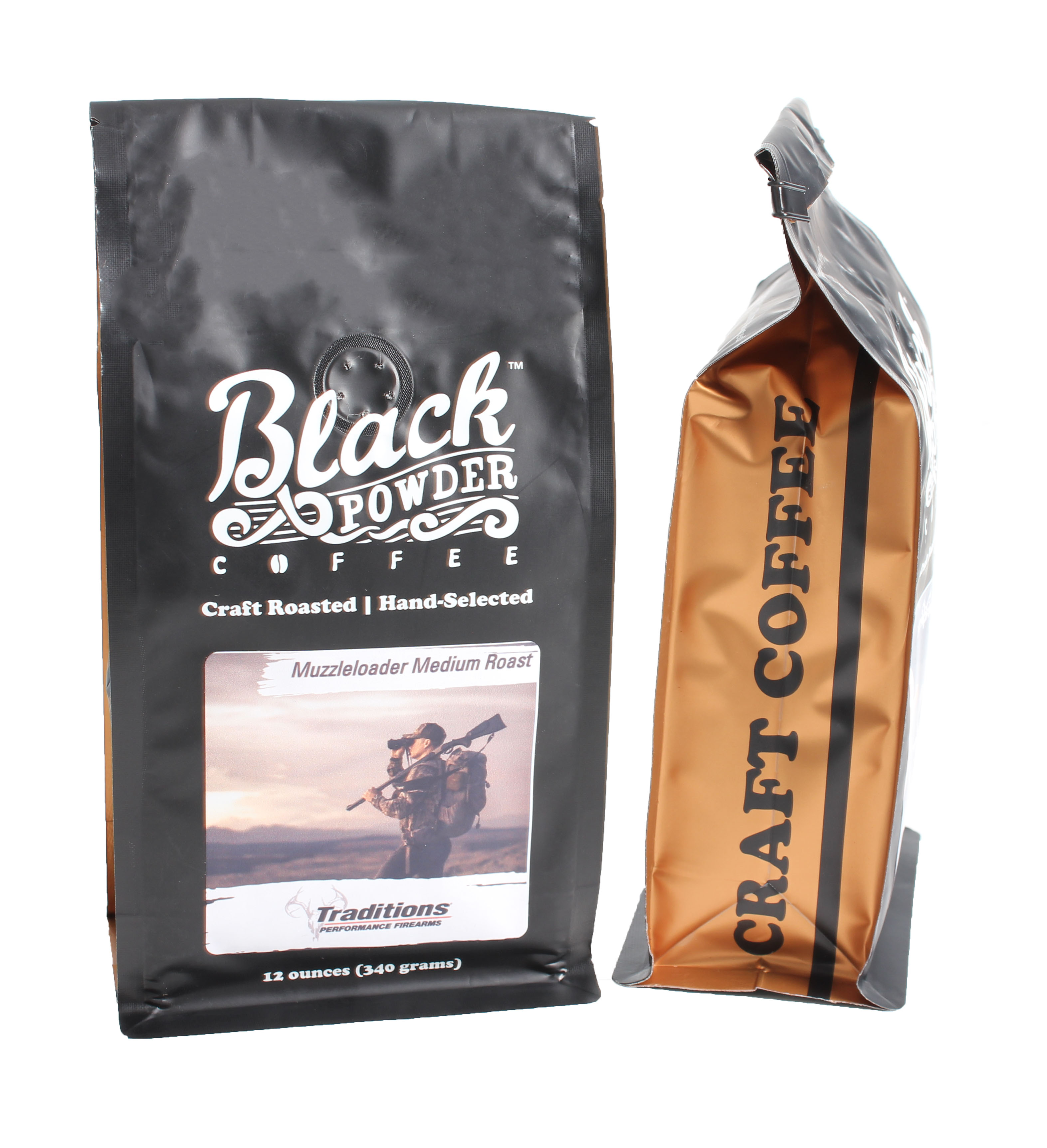 TRADITIONS® MUZZLELOADER MEDIUM ROAST COARSE GROUND COFFEE 12OZ.