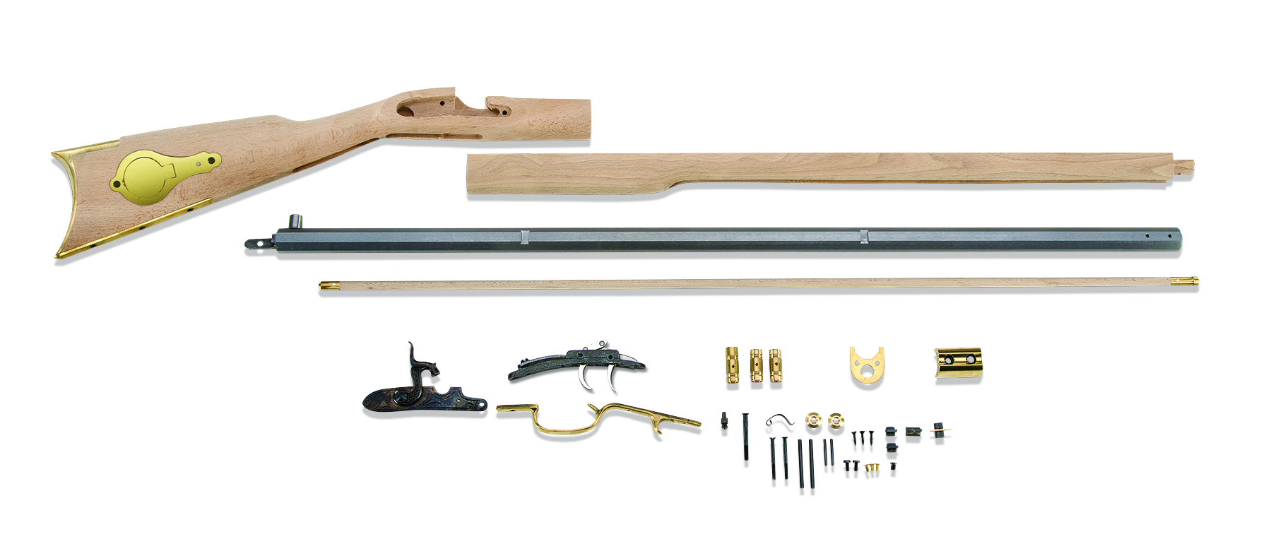 DELUXE KENTUCKY RIFLE KIT .50 CAL PERCUSSION DOUBLE SET TRIGGER KRC52306