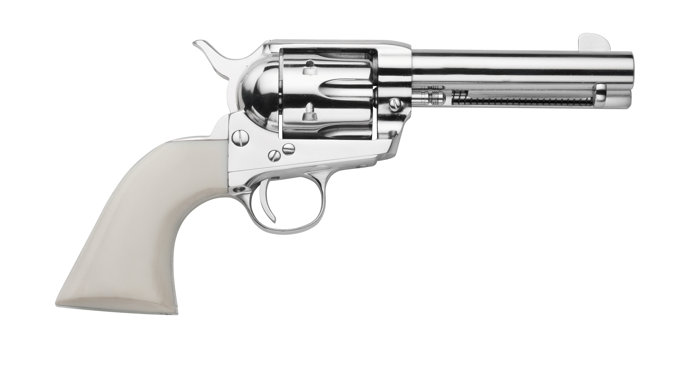 1873 Single Action Revolver 45LC 4.75" Barrel Nickel/White PVC SAT73-131