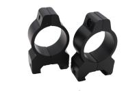 Steel Scope Rings - High Vertical Split Matte Black