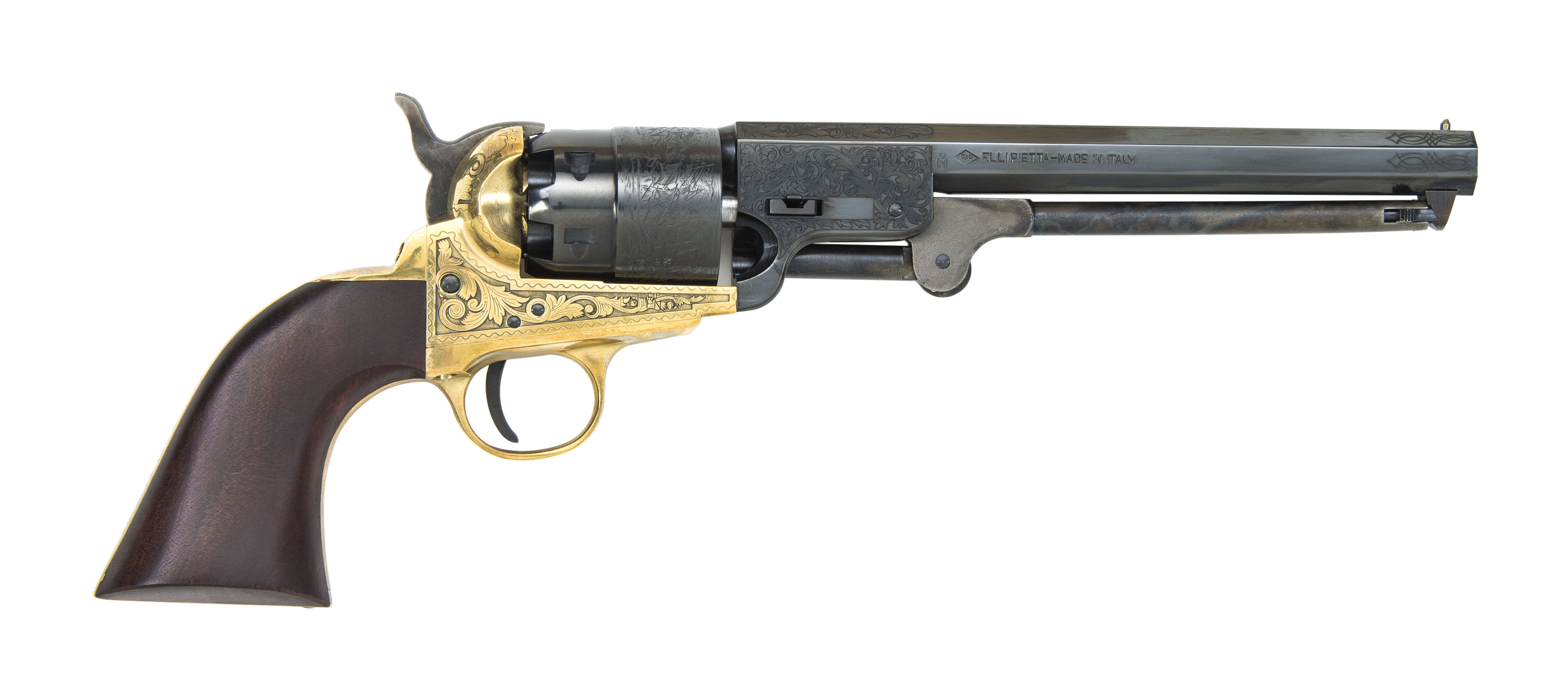 1851 Navy Engraved .44 Cal Black Powder Revolver