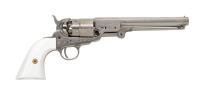 1851 Navy Engraved .44 Cal Nickel Black Powder Revolver