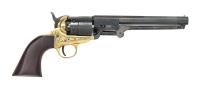1851 Navy Engraved .44 Cal Brass Black Powder Revolver